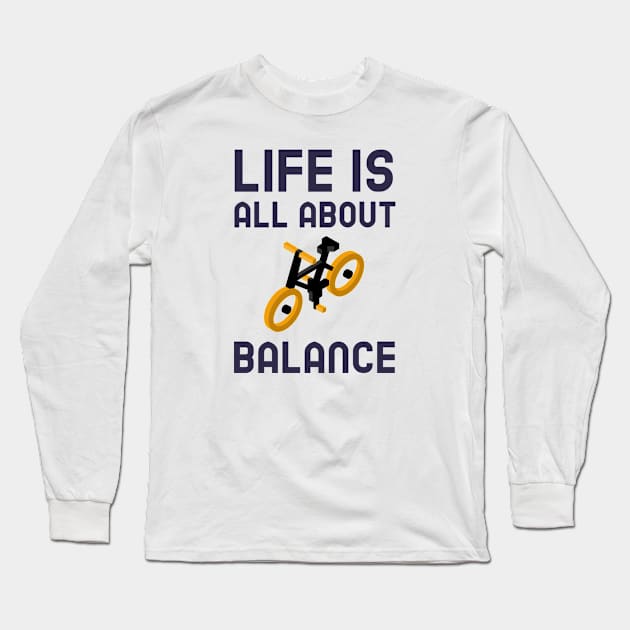 Life Is All About Balance - Cycling Long Sleeve T-Shirt by Jitesh Kundra